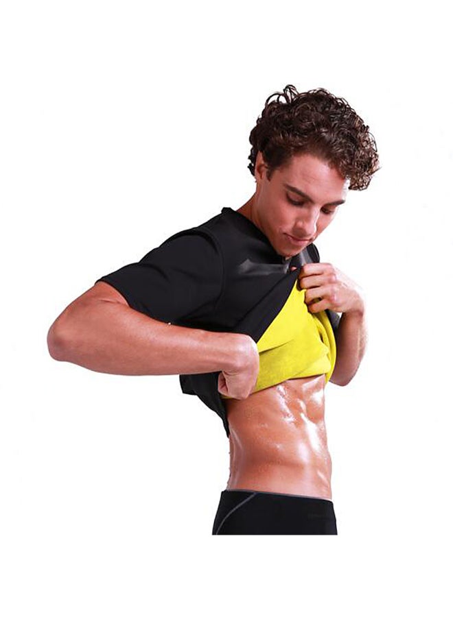 تيشيرت رياضي لتشكيل الجسم والعرق أسود - Image 4