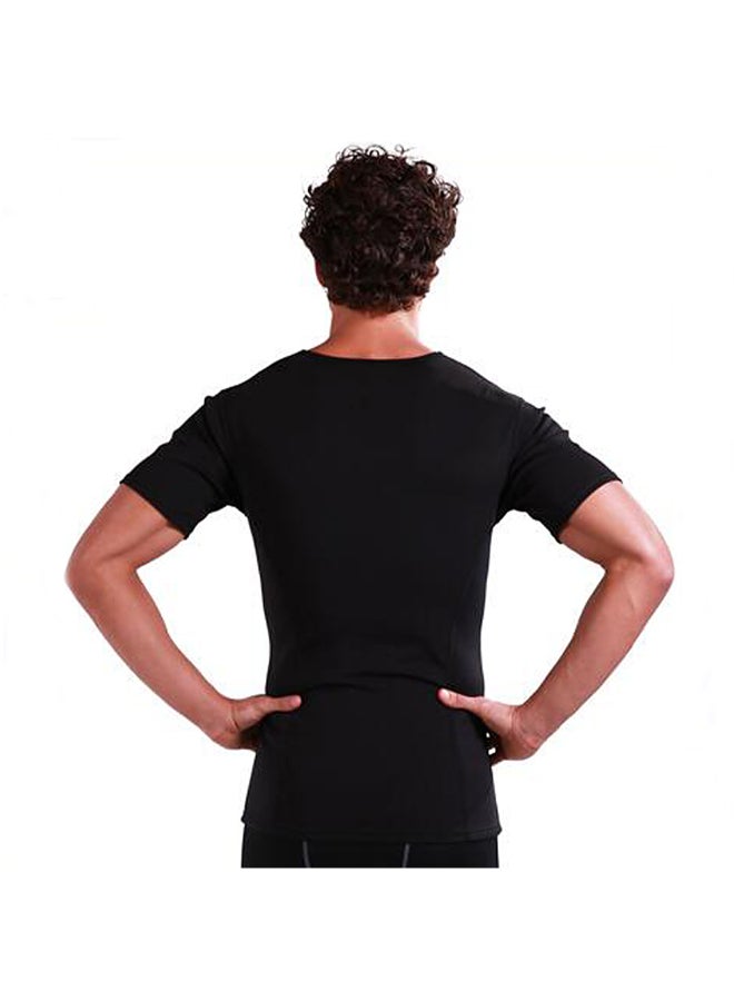 Sport Sweat Body Shaper T-Shirt Black - Image 2
