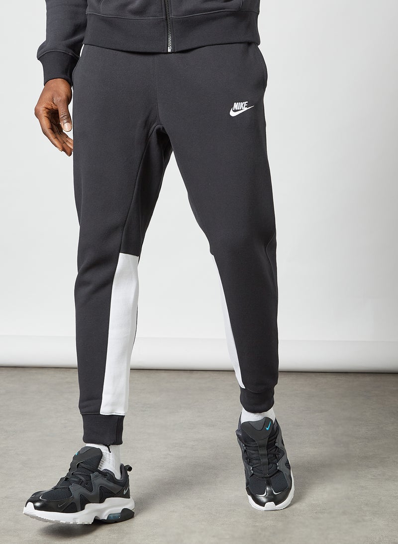 Nike - Front Zip Closure Tracksuit Set Black/Black/White/White - Image 1