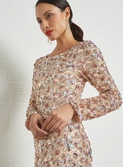 VERO MODA Sequin Textures Dress Shadow Gray  - Image 3