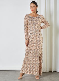 VERO MODA Sequin Textures Dress Shadow Gray  - Image 4