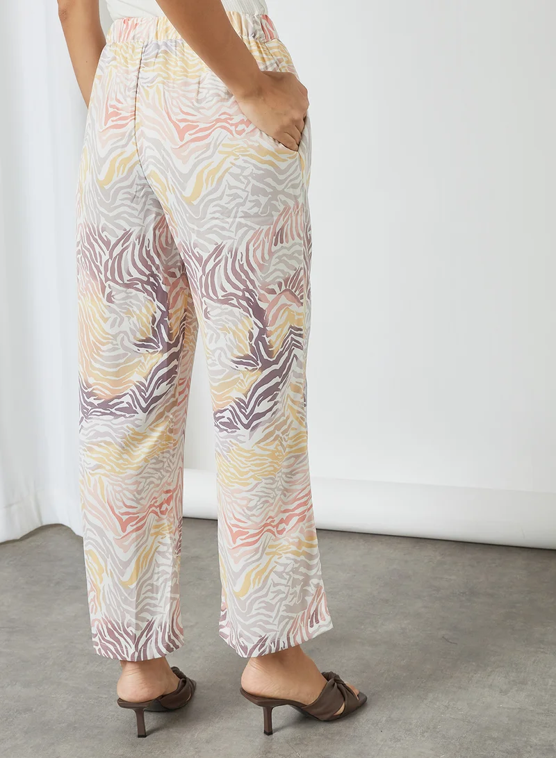 Y.A.S Wide Leg Pants Star White