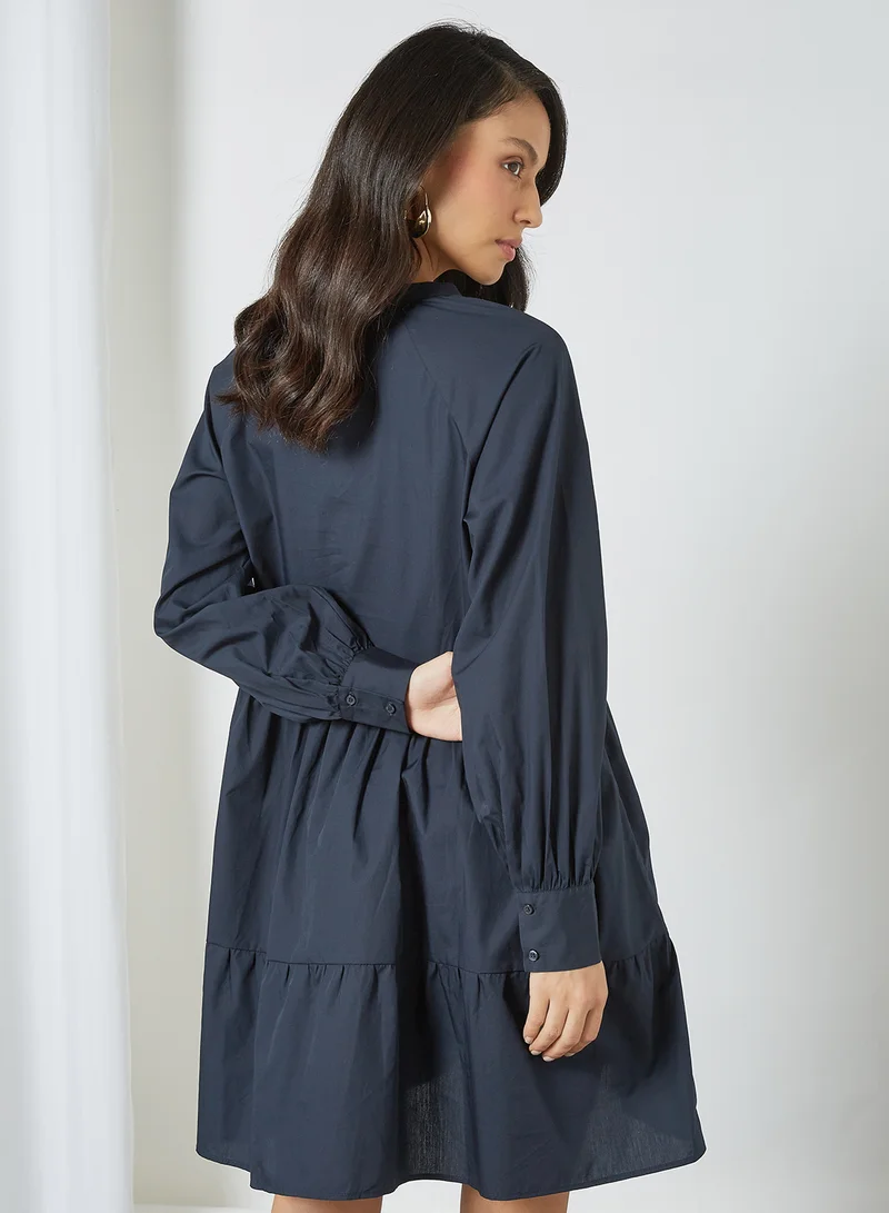 ياس Tiered Poplin Dress سكاي كابتن