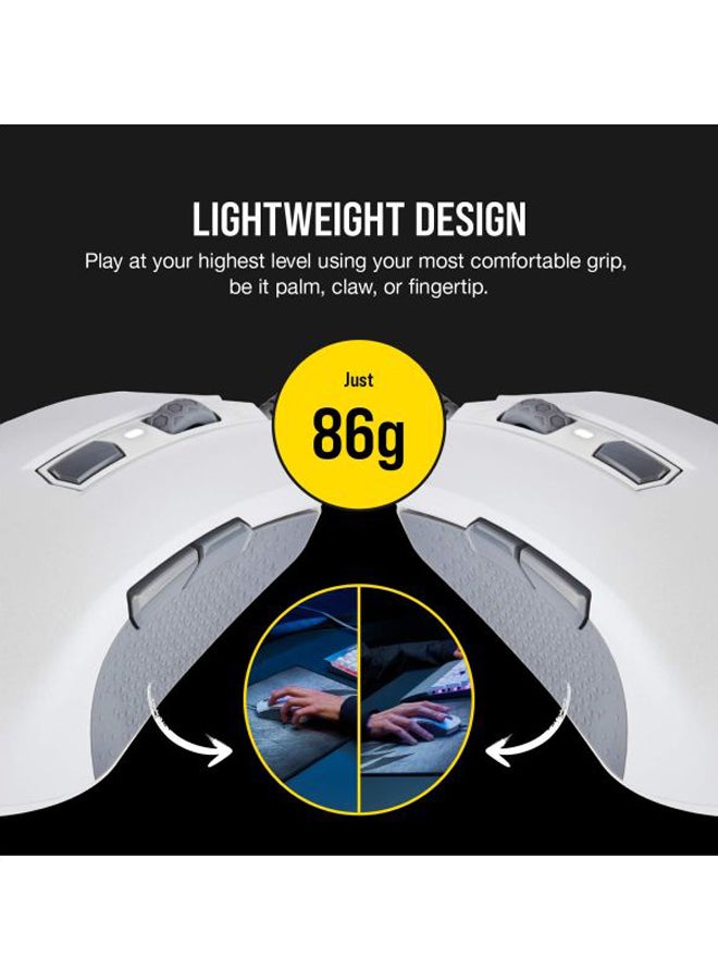 كورسير ماوس ألعاب بمقبض مريح عند الاستخدام رمادي فضي - Image 4