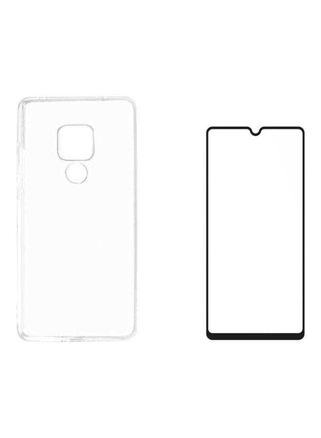 LNKOO Screen Protector With Protective Case Cover For Huawei Mate 20 Clear/Black 