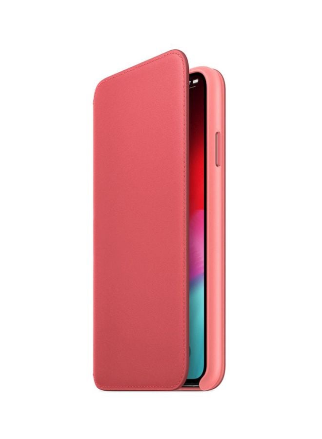 Apple Folio Case Cover For Apple iPhone XS Max Peony Pink - Image 2