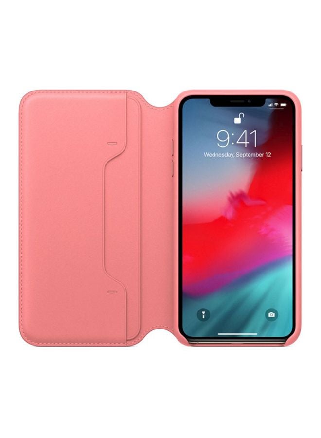 Apple Folio Case Cover For Apple iPhone XS Max Peony Pink - Image 3