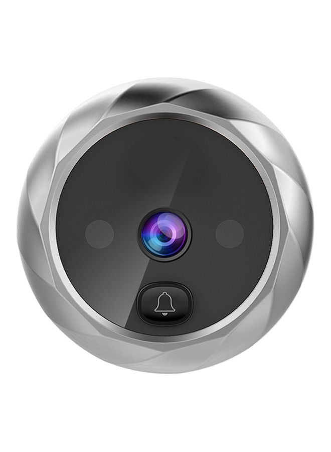Digital Doorbell With Peephole Camera Silver/Black - Image 3