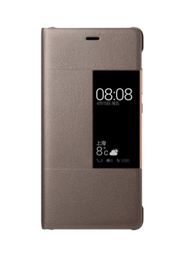 HUAWEI Protective Flip Case Cover For Huawei P9 Plus Brown - Image 1