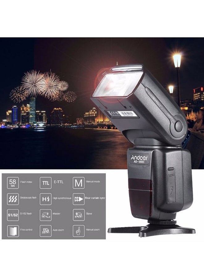 ANDOER Wireless On-Camera External Flash Light Black  - Image 2