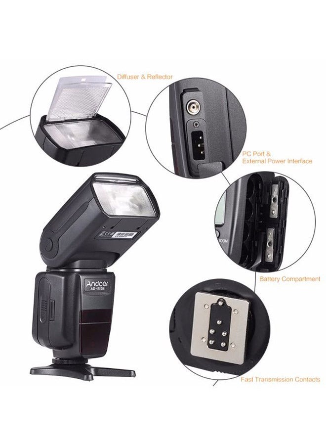 ANDOER Wireless On-Camera External Flash Light Black  - Image 3