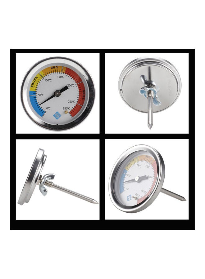 KKmoon Stainless Steel Bi-Metal Thermometer Silver/White - Image 3