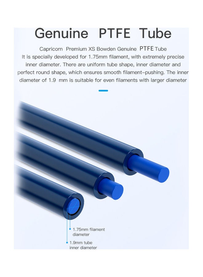 Creality 3D Capricorn Premium XS Bowden PTFE Tube 1 Meter and Pneumatic Fittings Kit Multicolour  - Image 2