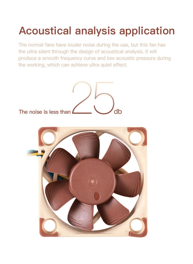 12V Noctua NF-A4x10 PWM Ultra Quiet Silent Cooling Fan for 3D Printer Beige/Brown - v1617362366/N46019662A_7