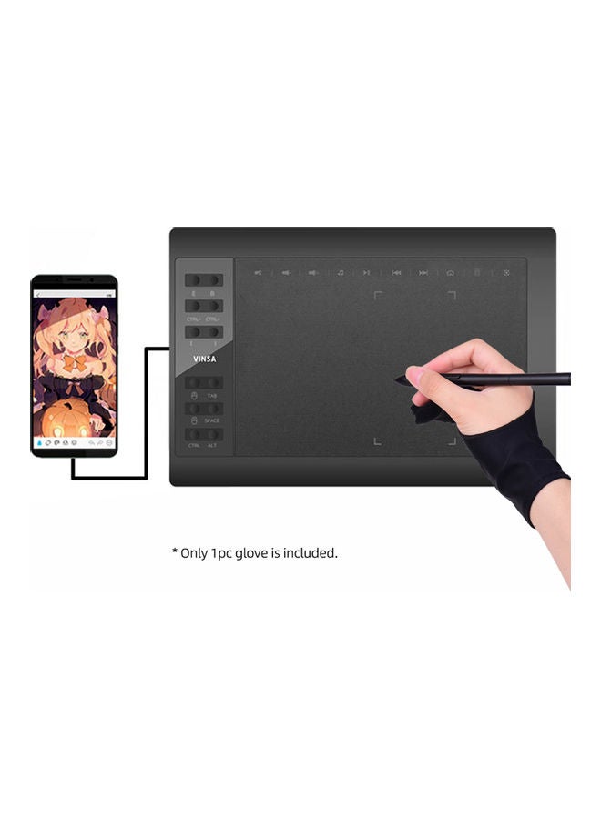Generic Two-Finger Drawing Glove Black  - Image 3