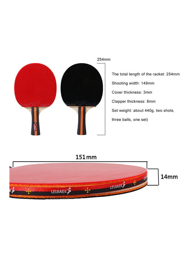 Leijiaer - 5-Piece Table Tennis Racket And Ball Kit - Image 1