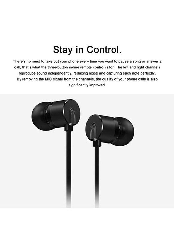 OnePlus Bullets 2T In-Ear Wired Earphone With Remote Black  - Image 2