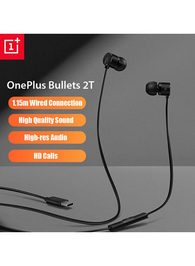 OnePlus Bullets 2T In-Ear Wired Earphone With Remote Black  - Image 4