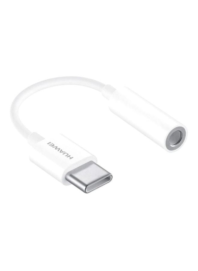 HUAWEI - Type C Earphone Adapter White - Image 1