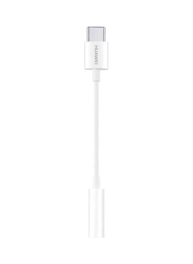 HUAWEI - Type C Earphone Adapter White - Image 1