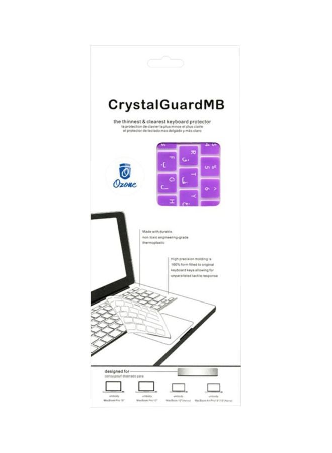Ozone Arabic English Keyboard UK Layout Skin For Apple MacBook Pro 13-inch/15-inch With Touch Bar Purple - Image 2