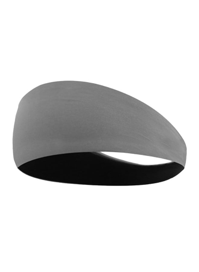 Generic Elastic Anti-Slip Sport Headband Black/Grey  - Image 2