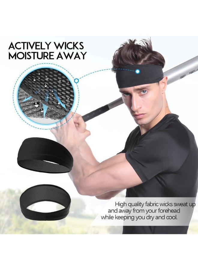 Generic Elastic Anti-Slip Sport Headband Black/Grey  - Image 5