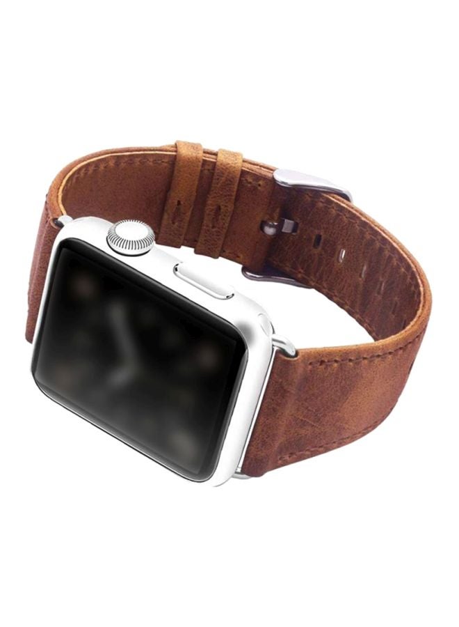 LNKOO - Replacement Band For Apple Watch Series 1/2/3/4 Brown - Image 1