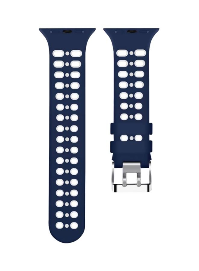 LNKOO Replacement Band For Apple Watch Series 1/2/3/4 44mm Blue/White  - Image 1
