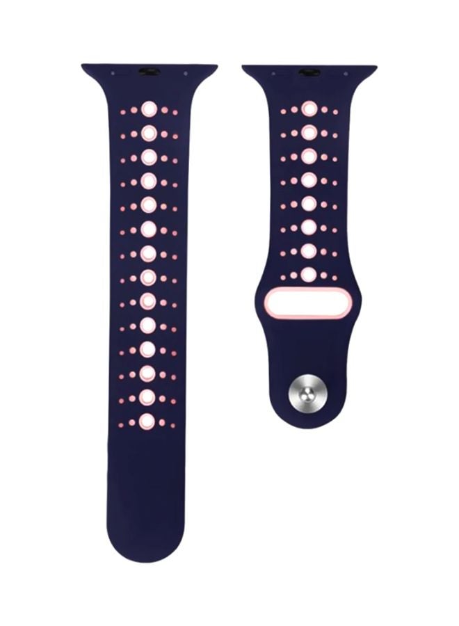 LNKOO Replacement Band For Apple Watch Series 1/2/3/4 44mm Blue/Pink - Image 1