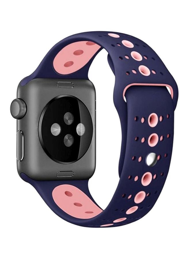 LNKOO Replacement Band For Apple Watch Series 1/2/3/4 44mm Blue/Pink - Image 2