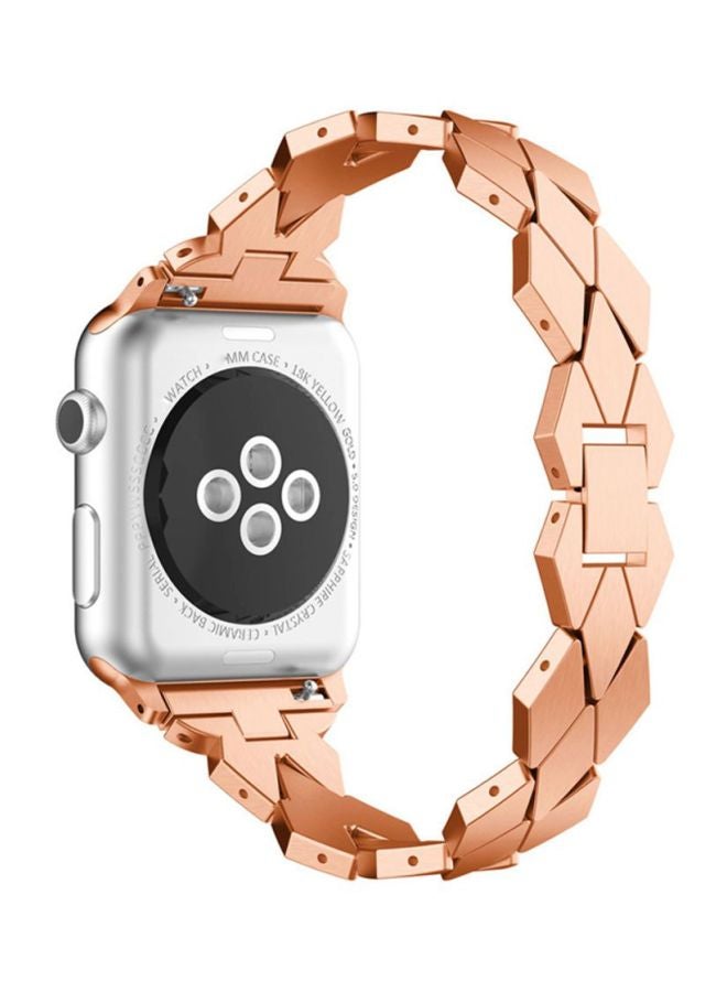 Voberry Replacement Band For Apple Watch Series 1/2/3 38mm Rose Gold - Image 2