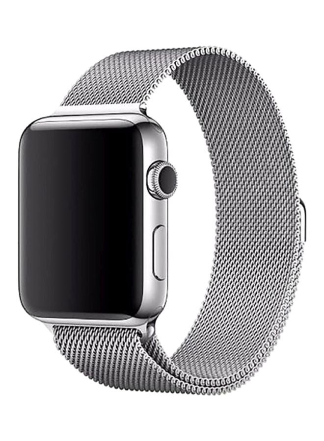 MARGOUN Stainless Steel Milanese Wrist Band For Apple Watch 38 mm Silver - Image 1