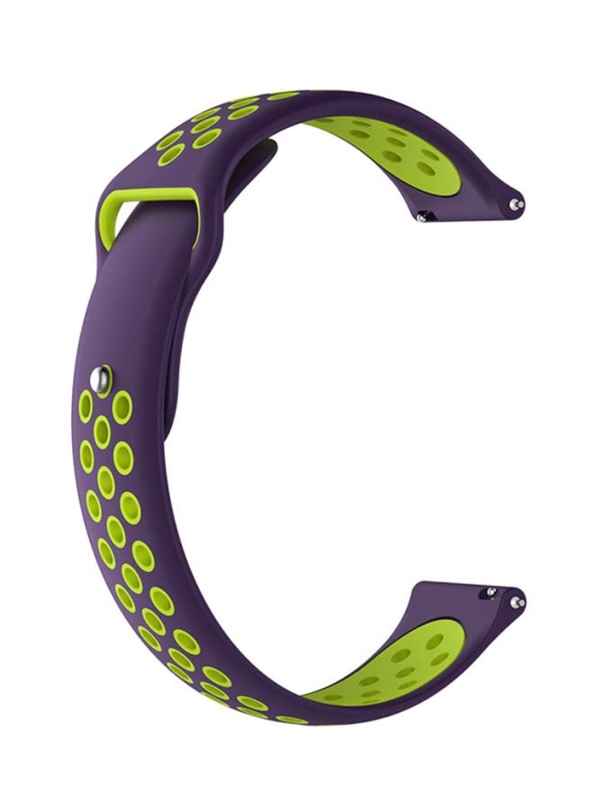 Voberry 20mm Replacement Band Strap For Samsung Galaxy Classic 42mm Purple/Green - Image 1