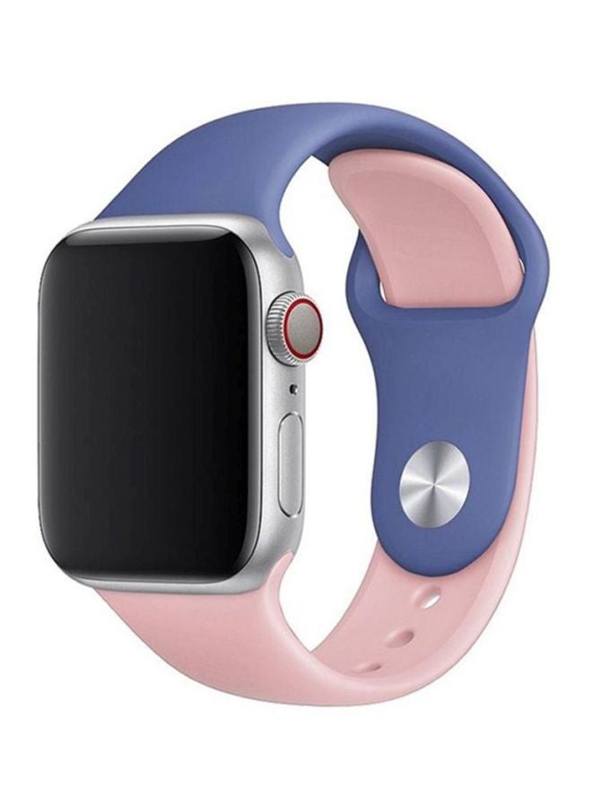 LNKOO - Replacement Band For Apple Watch Series 1/2/3/4 Blue/Pink - Image 1