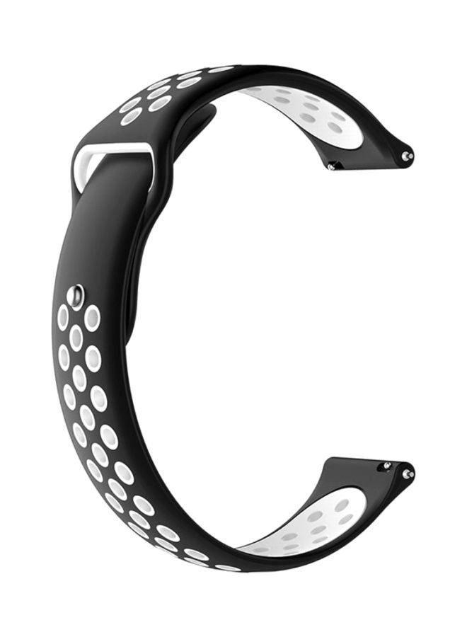 20mm Replacement Band Strap For Samsung Galaxy Classic 42mm Black/White