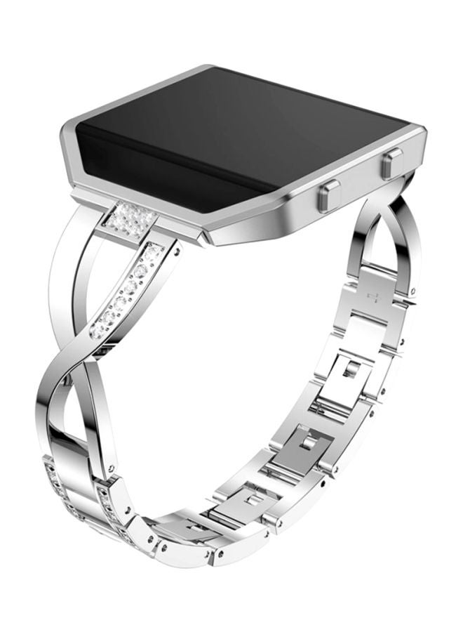 Voberry Replacement Strap Band For Fitbit Blaze Silver - Image 3