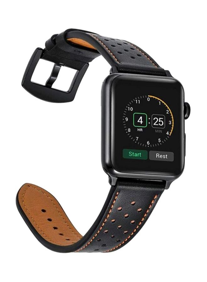 LNKOO Replacement Band For Apple Watch Series 1/2/3/4 42mm Black - Image 2