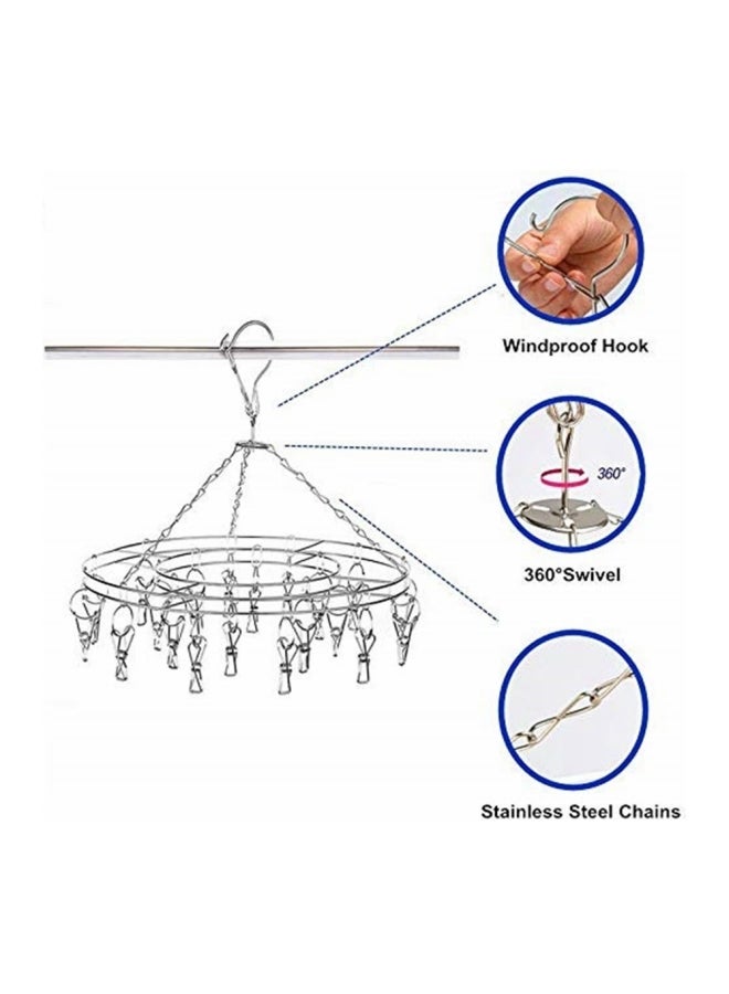 ZENHOME Stainless Steel Hanging Drying Rack Silver 33X36cm - Image 2