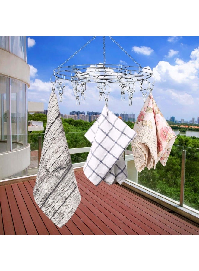 ZENHOME Stainless Steel Hanging Drying Rack Silver 33X36cm - Image 4