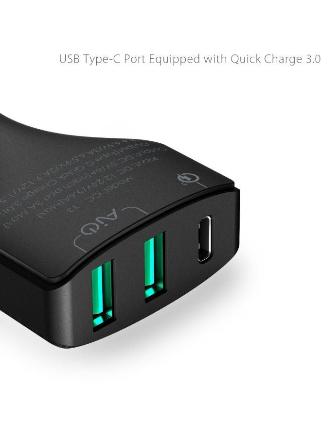 Aukey 2-Port USB-C Car Charger With Quick Charge 3.0 - Image 2