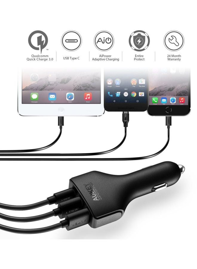 Aukey 2-Port USB-C Car Charger With Quick Charge 3.0 - Image 3