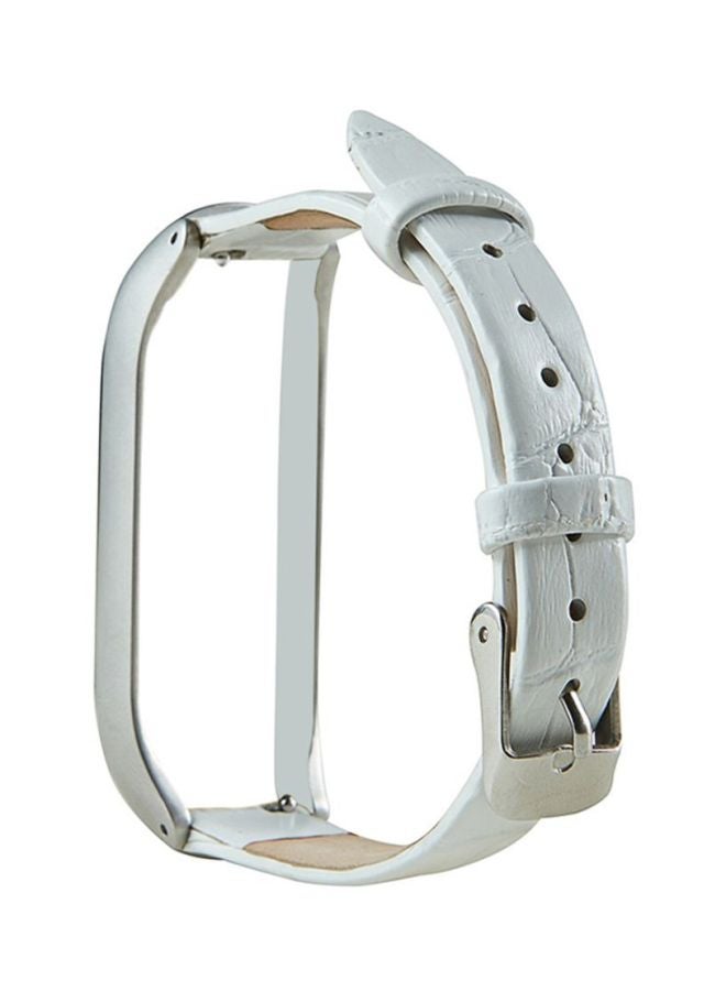 Voberry Replacement Band With Metal Case For Xiaomi Mi Band 3 White - Image 2