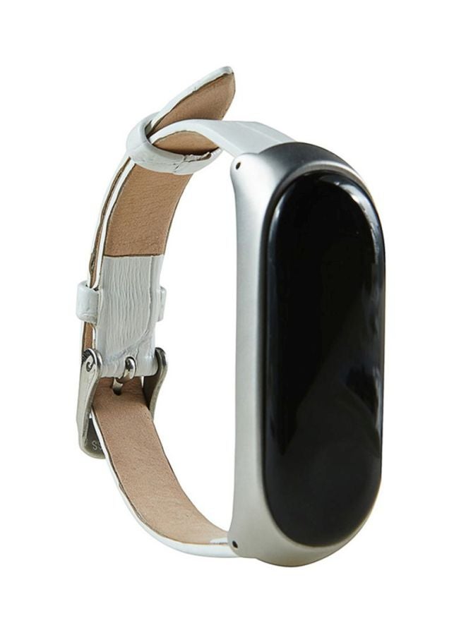 Voberry Replacement Band With Metal Case For Xiaomi Mi Band 3 White - Image 3