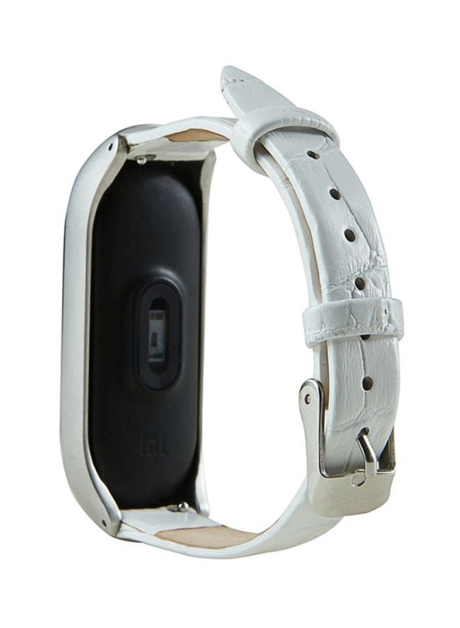 Voberry Replacement Band With Metal Case For Xiaomi Mi Band 3 White - Image 4