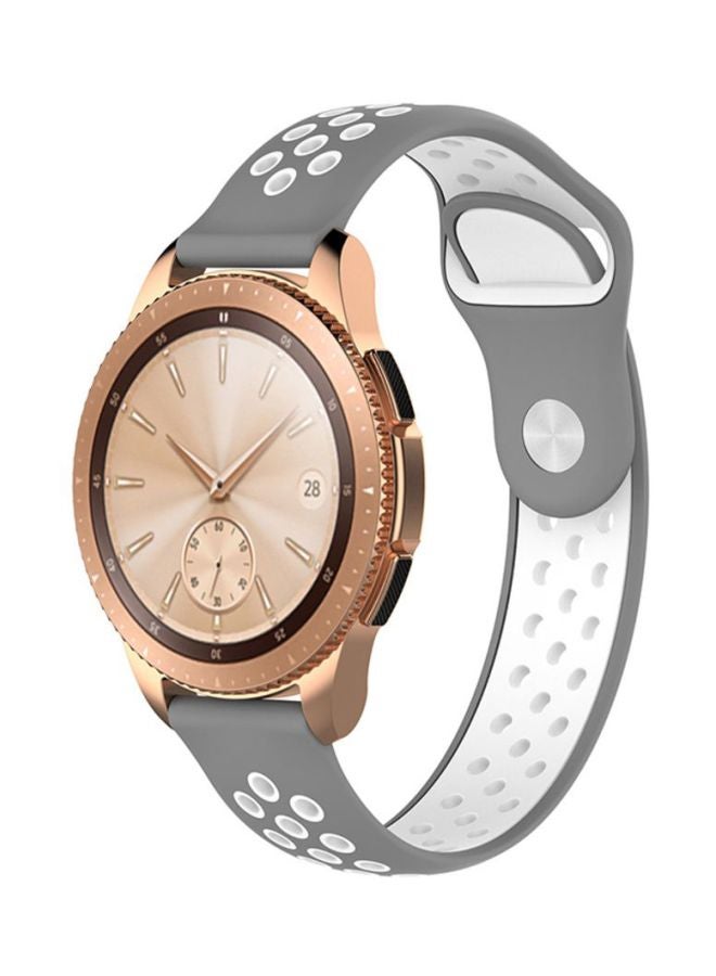 Voberry 20mm Replacement Band Strap For Samsung Galaxy Classic 42mm Grey/White - Image 3