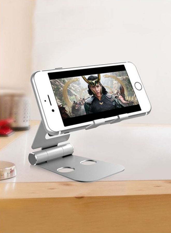 Jetech Multi-Angle Foldable Holder Alluminum Stand For Smartphones Apple Watch Silver  - Image 2