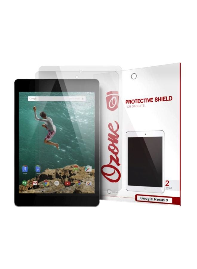 Ozone Pack Of 2 Crystal HD Screen Protector Scratch Guard For Nexus 9 Clear