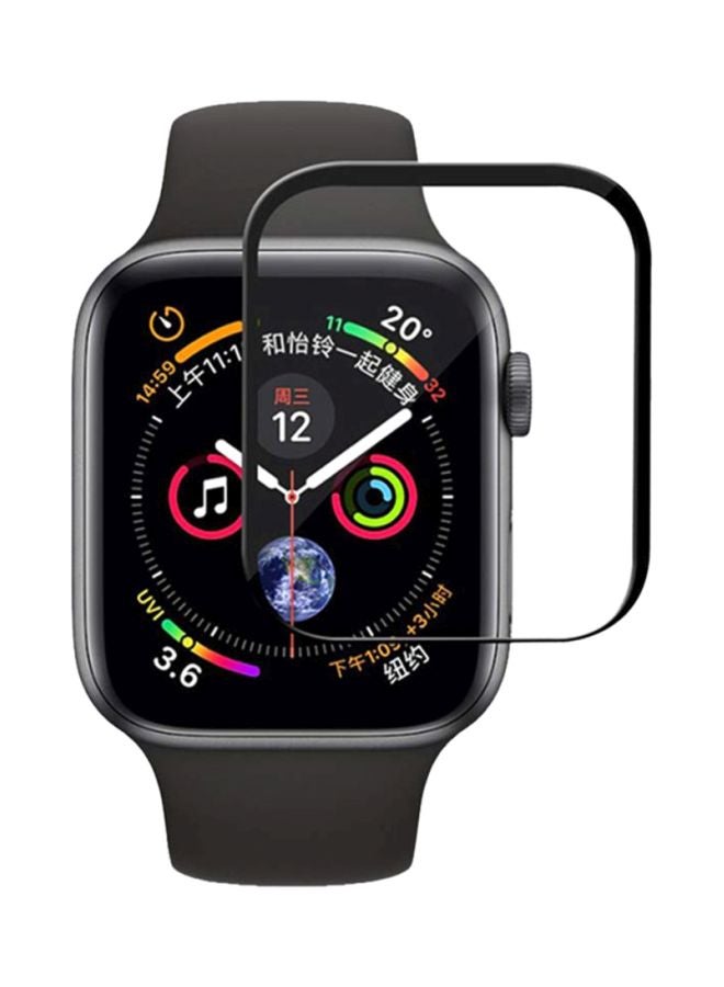 أوزون لاصقة حماية للشاشة لساعة أبل من السلسلة 3/5 قياس 44 مم شفاف/ أسود - Image 1