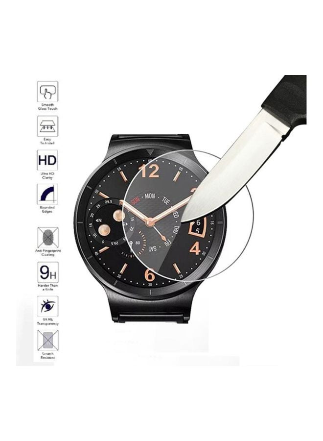 Voberry 2-Piece Tempered Glass Screen Protector For Samsung Galaxy Watch 46mm R800 Clear  - Image 3